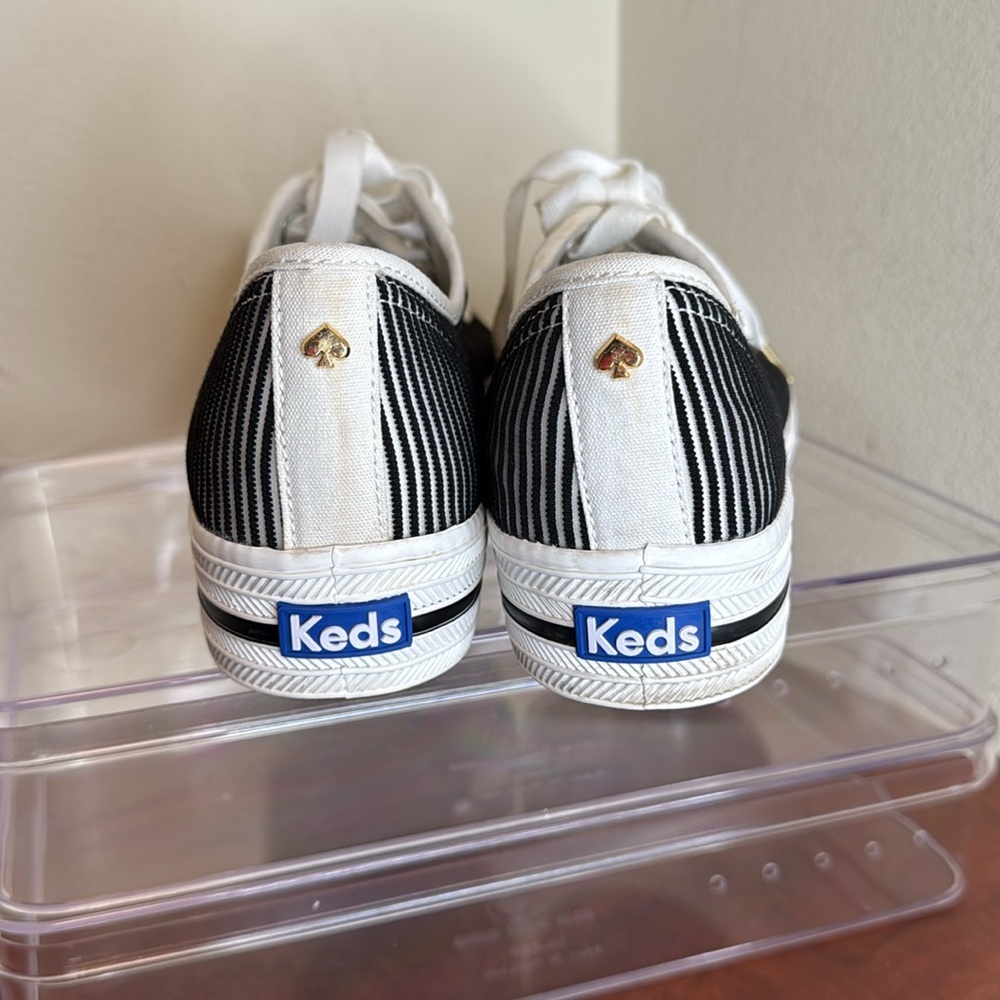 Women's Keds Kate Spade Shoes, 9.5, Black & White - Picture 8 of 11